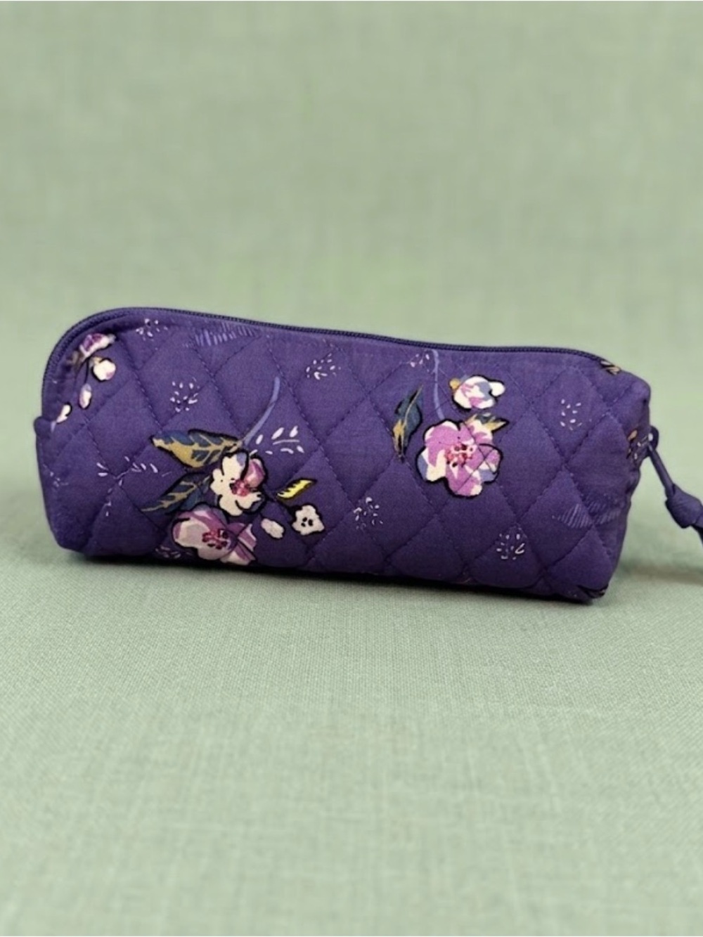 Vera Bradley Purple Quilted Floral Pouch